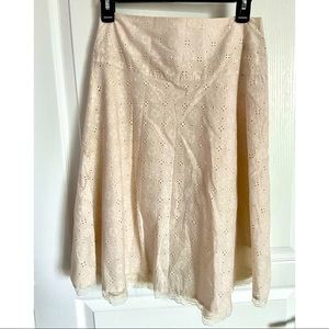 A Lined Skirt Eyelet Skirt
